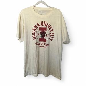 Homefield Men's Cream T-shirt Size XL Indianan University IU‎ Vintage College